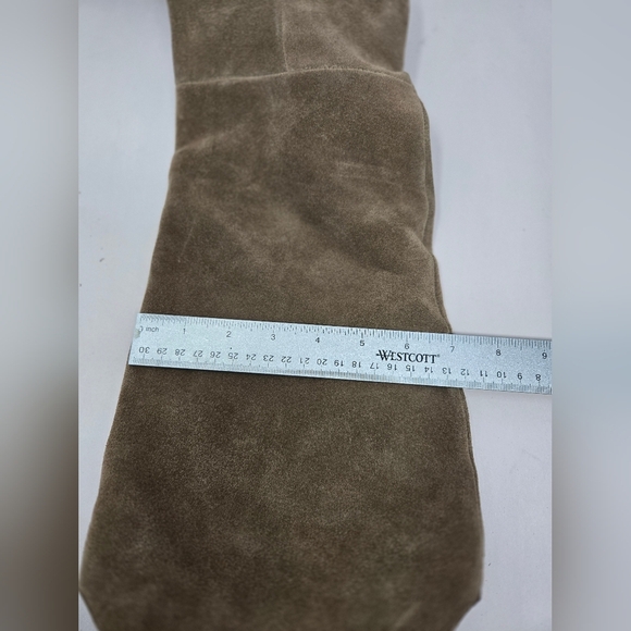 Steve Madden Bixby Womens Knee High Boots Sz 9.5M Tan Leather Pull On Block Heel - Picture 11 of 12
